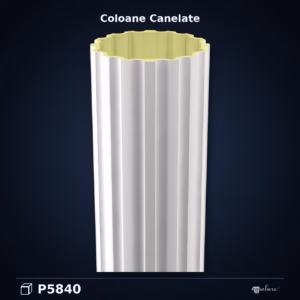 Coloană Canelată din Poliuretan 40x40x240 cm Decorativă
