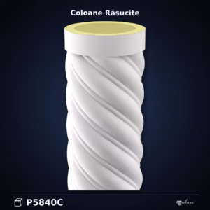 Coloană Decorativă Răsucită din Poliuretan 40x260 cm