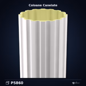 Coloană Canelată din Poliuretan 60x60x240 cm Decorativă