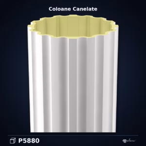 Coloană Canelată din Poliuretan 80x240 cm Decorative