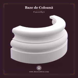 Bază Decorativă Semi-Coloană din Poliuretan 13x26x11 cm