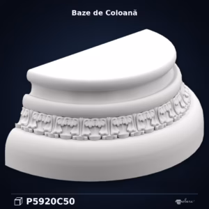 Bază Semicoloană din Poliuretan 18x35x13 cm Model Clasic