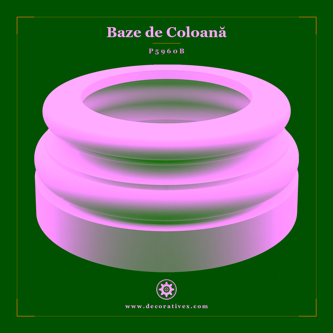 Bază Coloană Poliuretan Neteză 77×34 cm Model Clasic