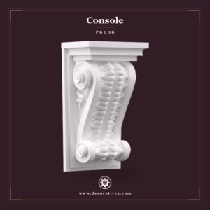 Consolă Decorativă Poliuretan 8x12x21 cm cu Acant și Volute