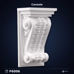Consolă Decorativă Poliuretan 8x12x21 cm cu Acant și Volute
