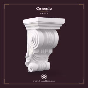 Consolă Decorativă din Poliuretan cu Volute 22x26x43 cm