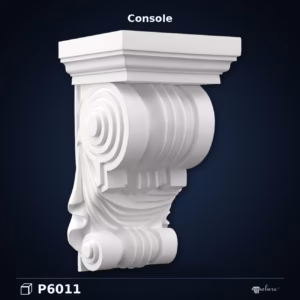 Consolă Decorativă din Poliuretan cu Volute 22x26x43 cm