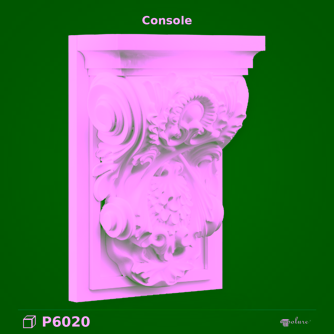 Consolă Decorativă din Poliuretan 10x18x27 cm Model Clasic