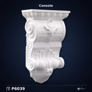 Consolă Decorativă din Poliuretan 11x25x40 cm Clasică