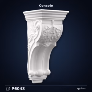 Consolă Decorativă Poliuretan cu Frunze de Acant 17x18 cm