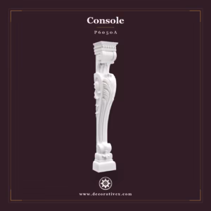 Consolă Decorativă Sculptată din Poliuretan 16x16x101 cm