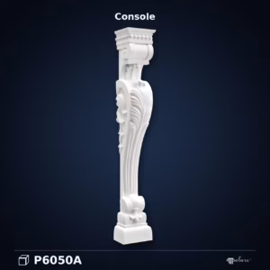 Consolă Decorativă Sculptată din Poliuretan 16x16x101 cm