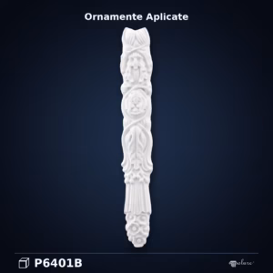 Ornament Decorativ din Poliuretan cu Relief Vegetal 49x8 cm