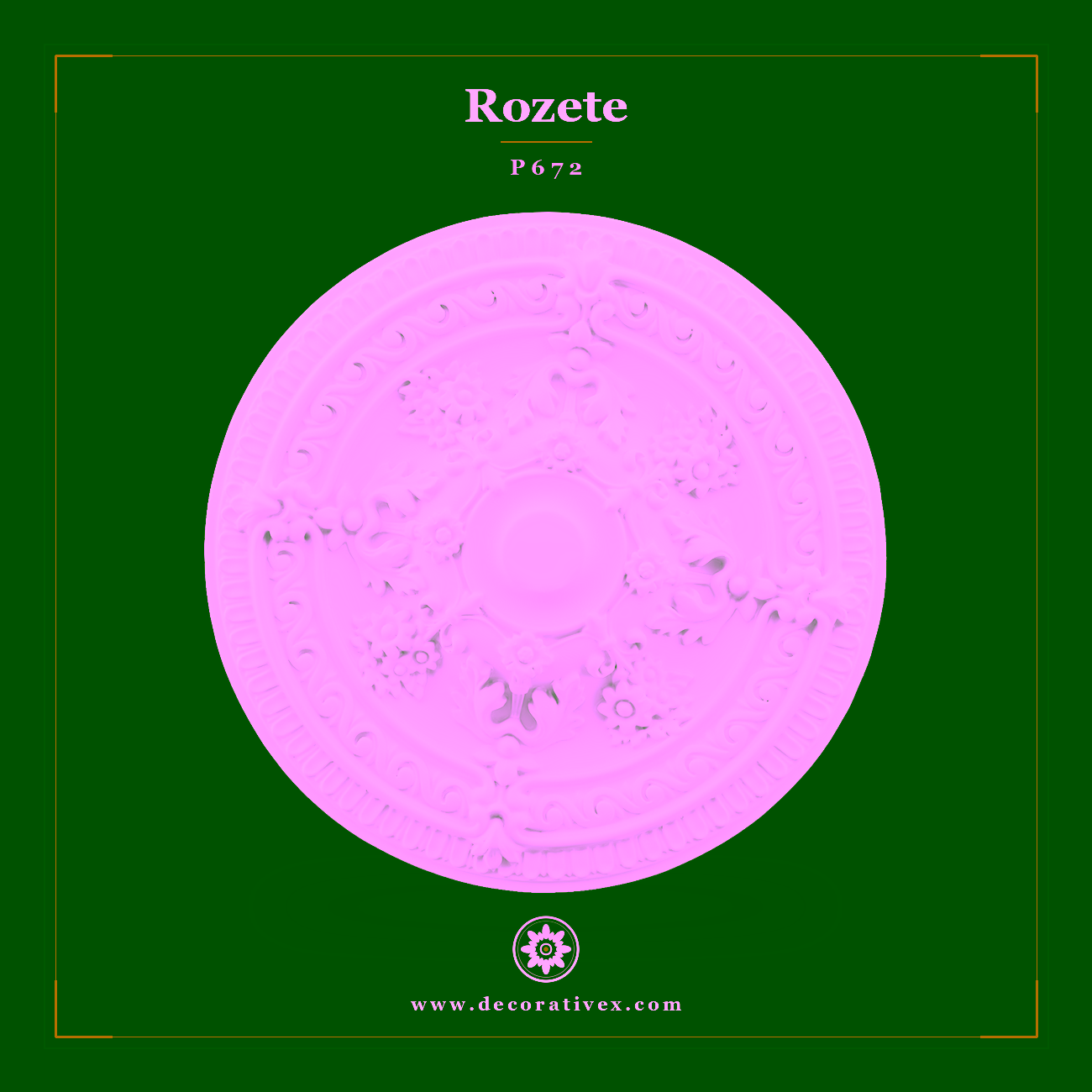 Rozetă Tavan din Poliuretan Model Ornamental 65 cm