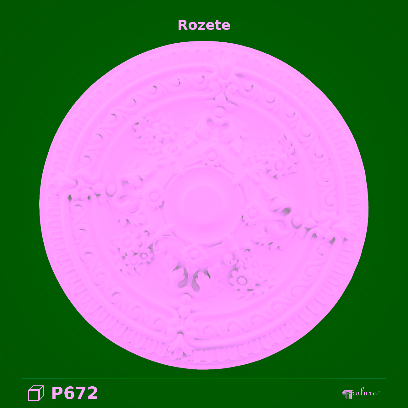Rozetă Tavan din Poliuretan Model Ornamental 65 cm