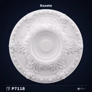 Rozetă de Tavan din Poliuretan 49x49 cm cu Relief