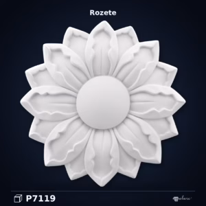 Rozetă Tavan din Poliuretan 63 cm Design Floral în Relief