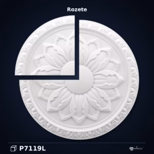 Rozetă Poliuretan Plafon 135 cm Relief Floral