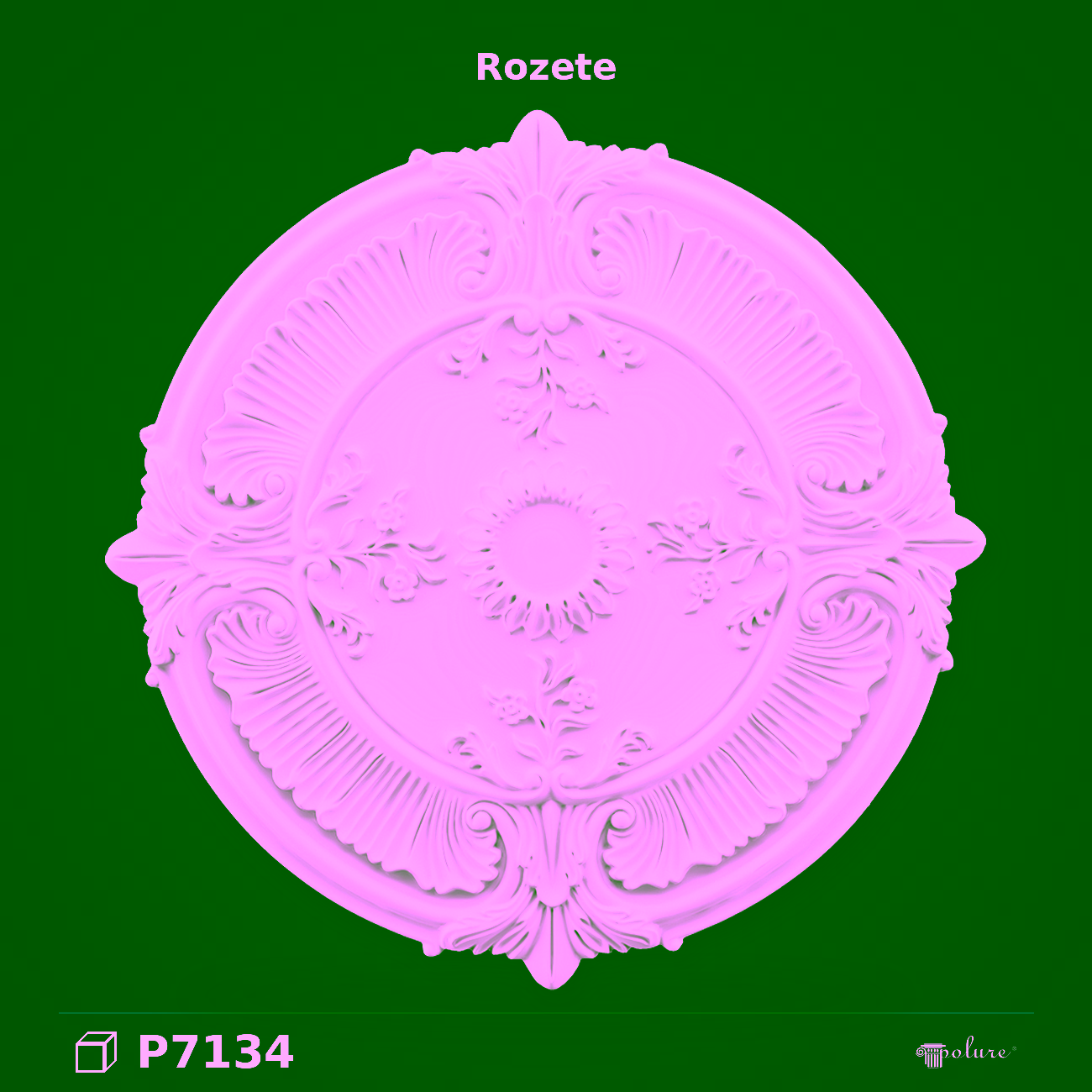 Rozetă de Tavan din Poliuretan P7134 Model Clasica 76×76 cm