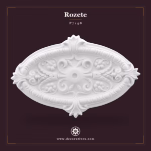 Rozetă Ovală din Poliuretan 45x68 cm pentru Decor Tavan