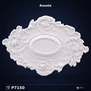 Rozetă Tavan Ovală din Poliuretan cu Relief Clasico 53x77 cm