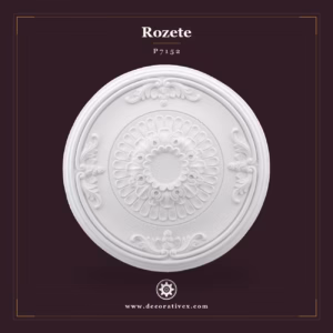 Rozetă de Tavan din Poliuretan 67 cm cu Relief Floral