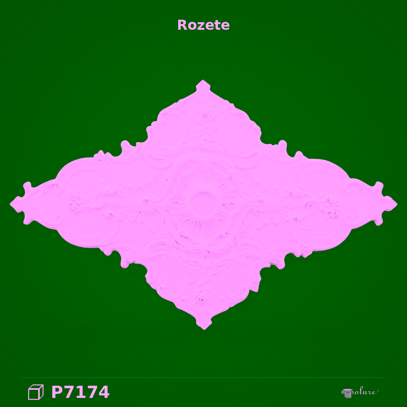 Rozetă Decorativă pentru Tavan din Poliuretan 110×171 cm