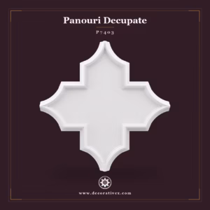Panou Decorativ Decupat Poliuretan 63x63 cm Model Geometric