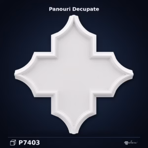 Panou Decorativ Decupat Poliuretan 63x63 cm Model Geometric