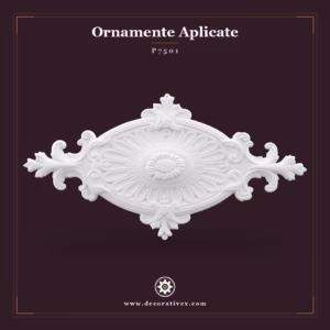 Ornament Decorativ din Poliuretan cu Motive Florale 32x61 cm