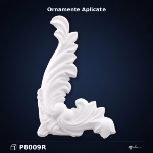 Ornament Decorativ Colț Dreapta din Poliuretan 13x8 cm