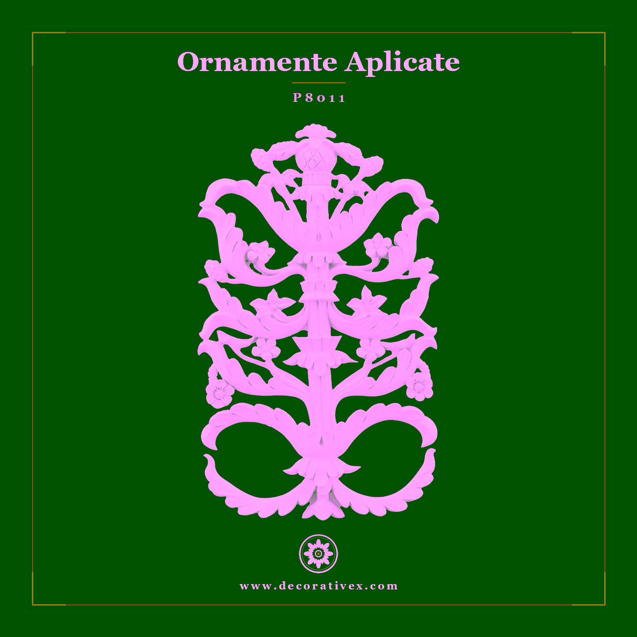 Ornament Decorativ din Poliuretan cu Motive Florale 50×30 cm