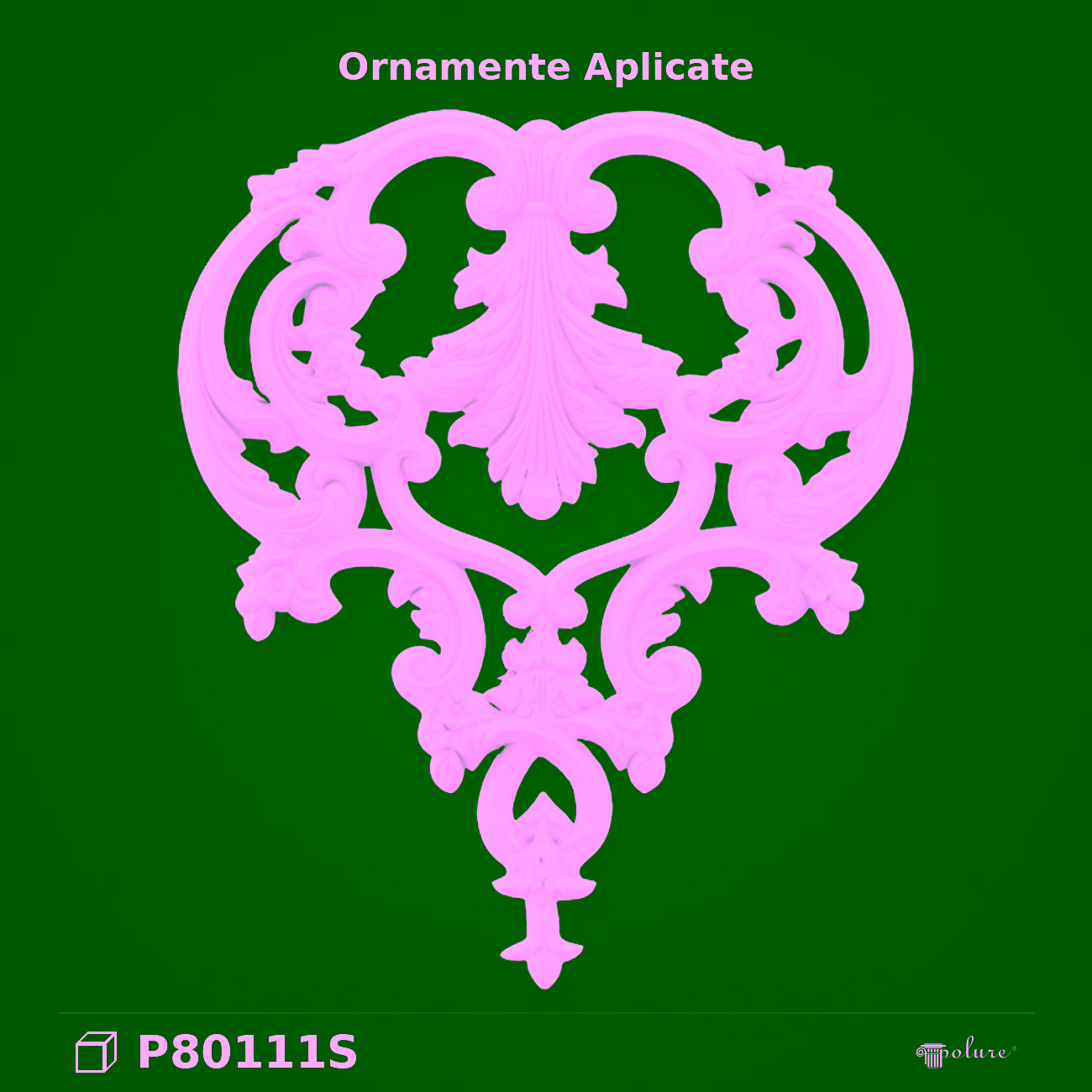 Ornament Sculptat din Poliuretan cu Relief Baroc 24×20 cm