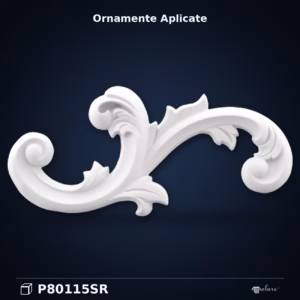Ornament Decorativ Poliuretan 8x17 cm Aplică Clasică