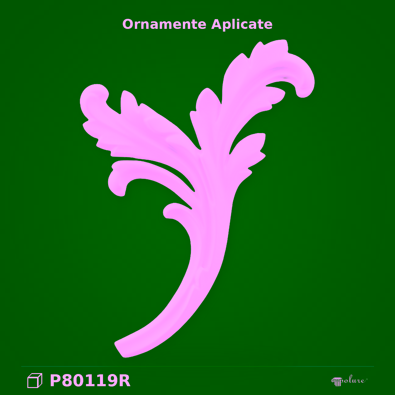 Ornament Decorativ Poliuretan 26×17 cm Model Sculptat