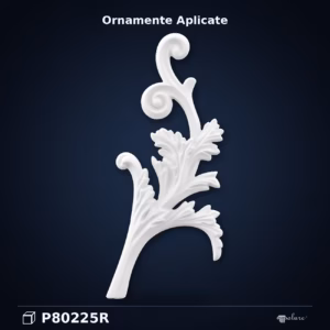 Ornament Decorativ din Poliuretan 36x17 cm cu Relief Vegetal