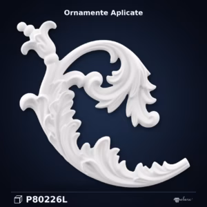 Ornament Sculptat Poliuretan 25x23 cm Colțar Volută