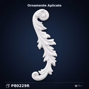 Ornament Decorativ din Poliuretan 23x8 cm cu Sculptură Clasică