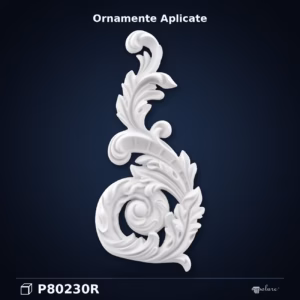 Aplica Decorativă din Poliuretan cu Frunze de Acant 32x15 cm