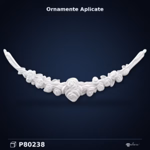 Ornament Ghirlandă Florală din Poliuretan 17x45 cm
