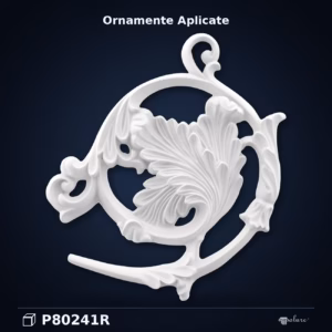Ornament Decorativ din Poliuretan 43x38 cm cu Frunze de Acant