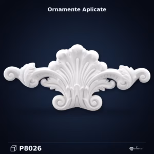 Element Decorativ Poliuretan cu Frunze de Acant și Volute 22x49 cm