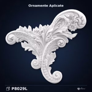 Ornament Decorativ din Poliuretan 28x30 cm cu Relief Floral