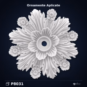 Ornament Decorativ din Poliuretan 38 cm cu Motiv Floral