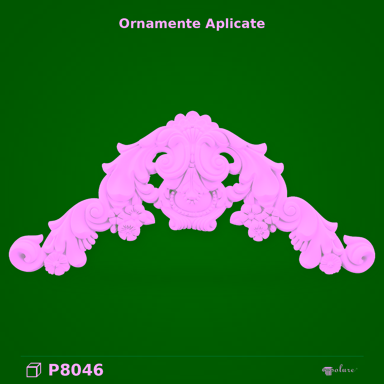 Ornament Fronton din Poliuretan 36×81 cm pentru Perete și Uși