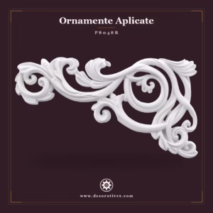 Element Decorativ Dreapta din Poliuretan cu Volute 21x39 cm