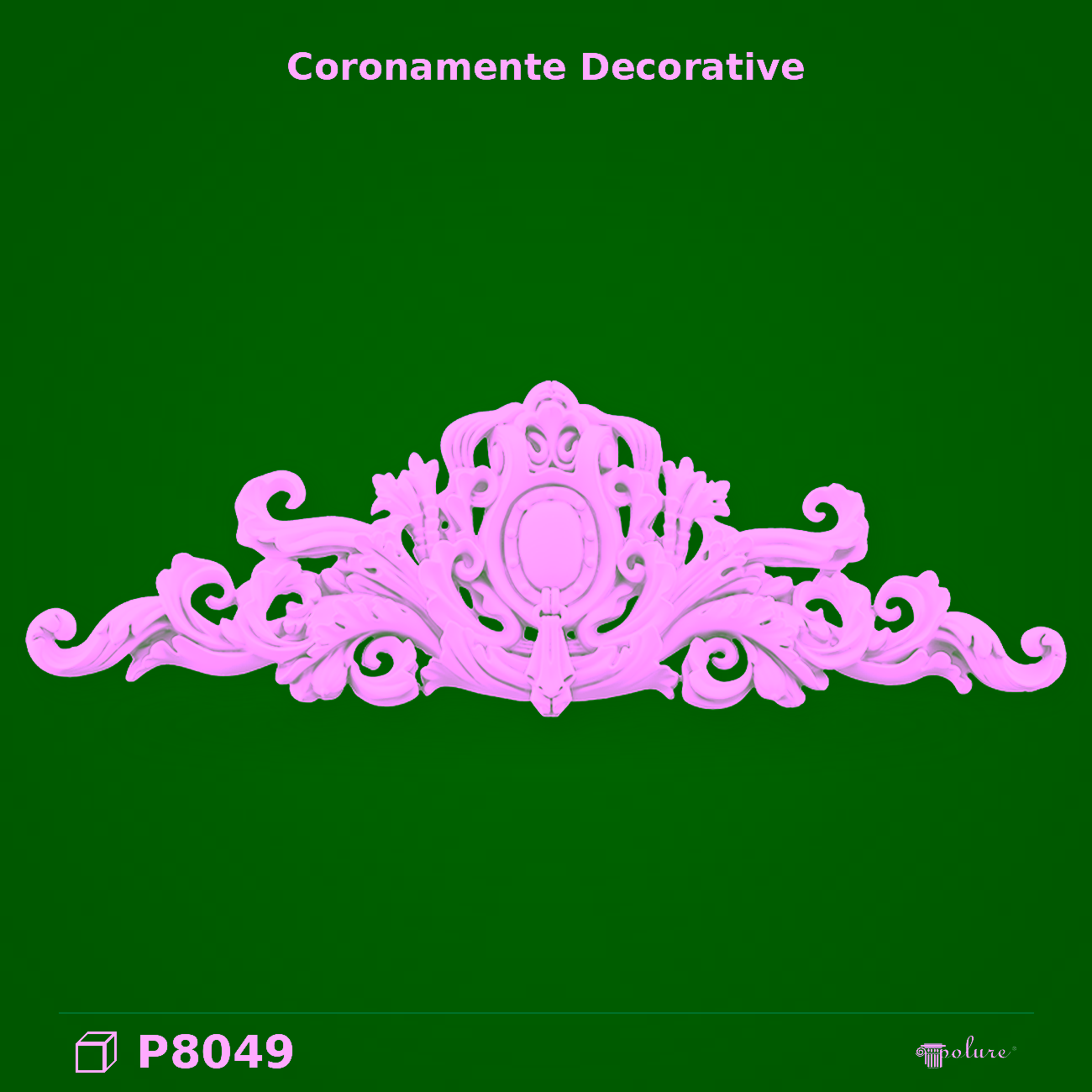 Fronton Decorativ din Poliuretan cu Medalion 93×30 cm