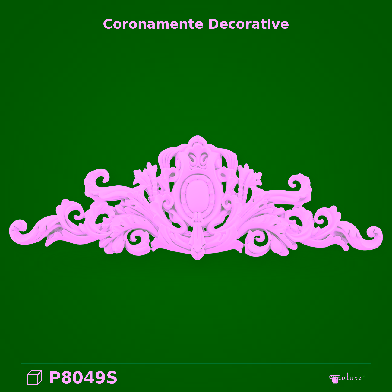 Fronton Decorativ din Poliuretan 3x60x20 cm Model Clasic