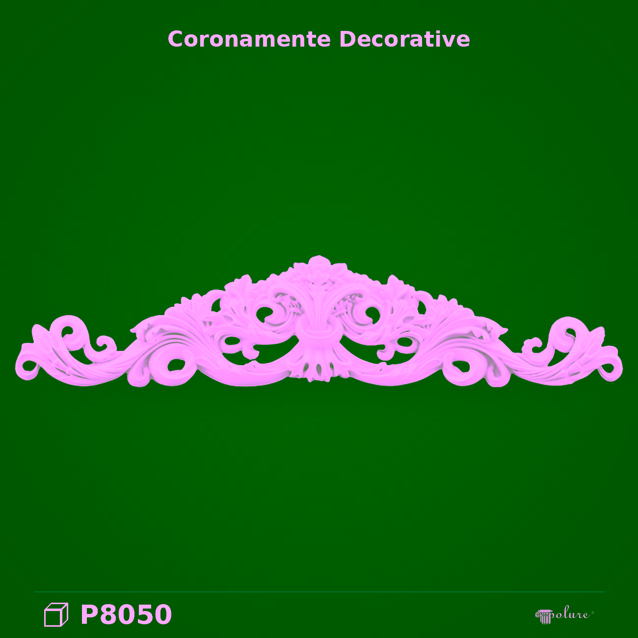 Fronton Decorativ Poliuretan cu Relief 4x91x20 cm