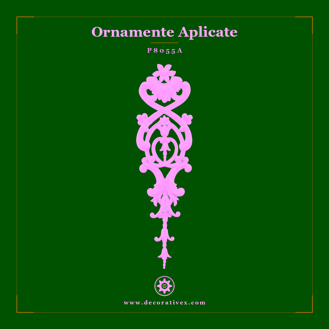 Ornament Decorativ Sculptat din Poliuretan 63×17 cm